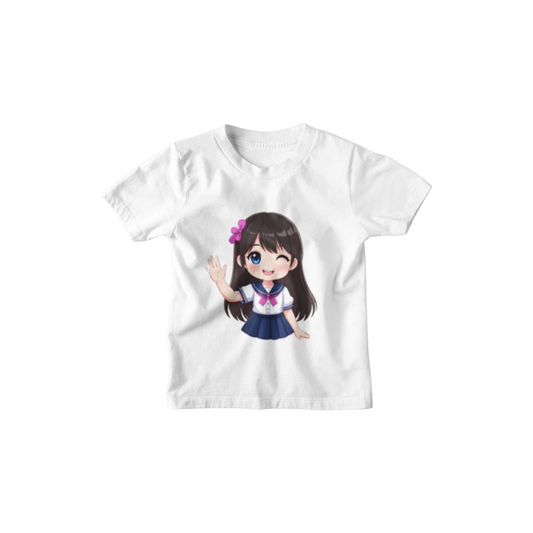 Kinder T-Shirt Cute Anime Girl Melanie