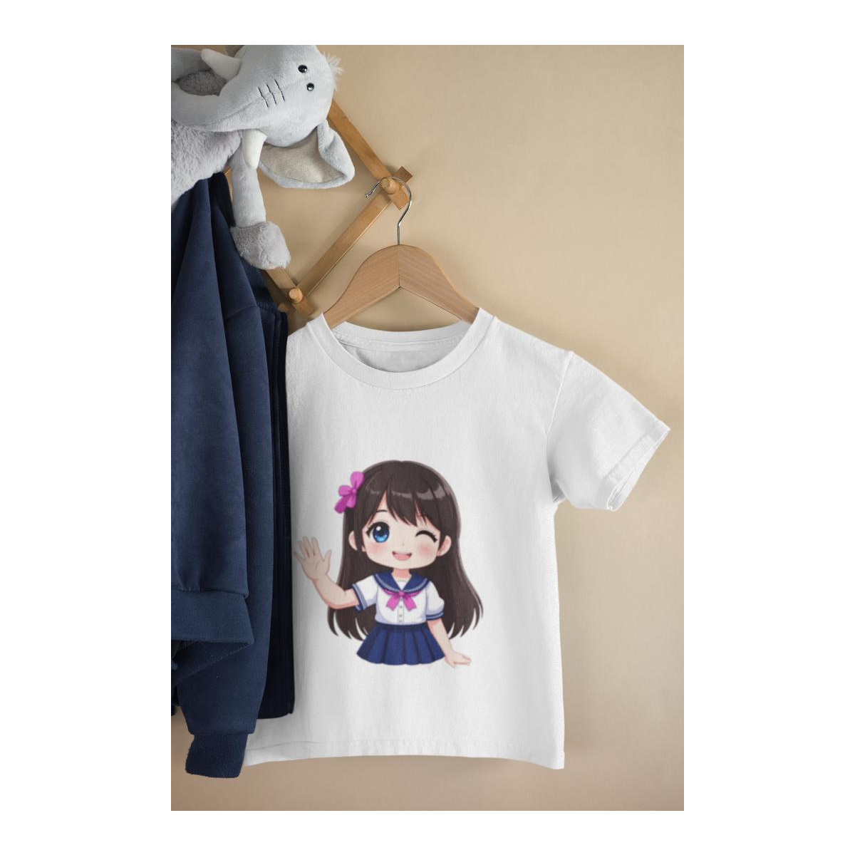 Kinder T-Shirt Cute Anime Girl Melanie