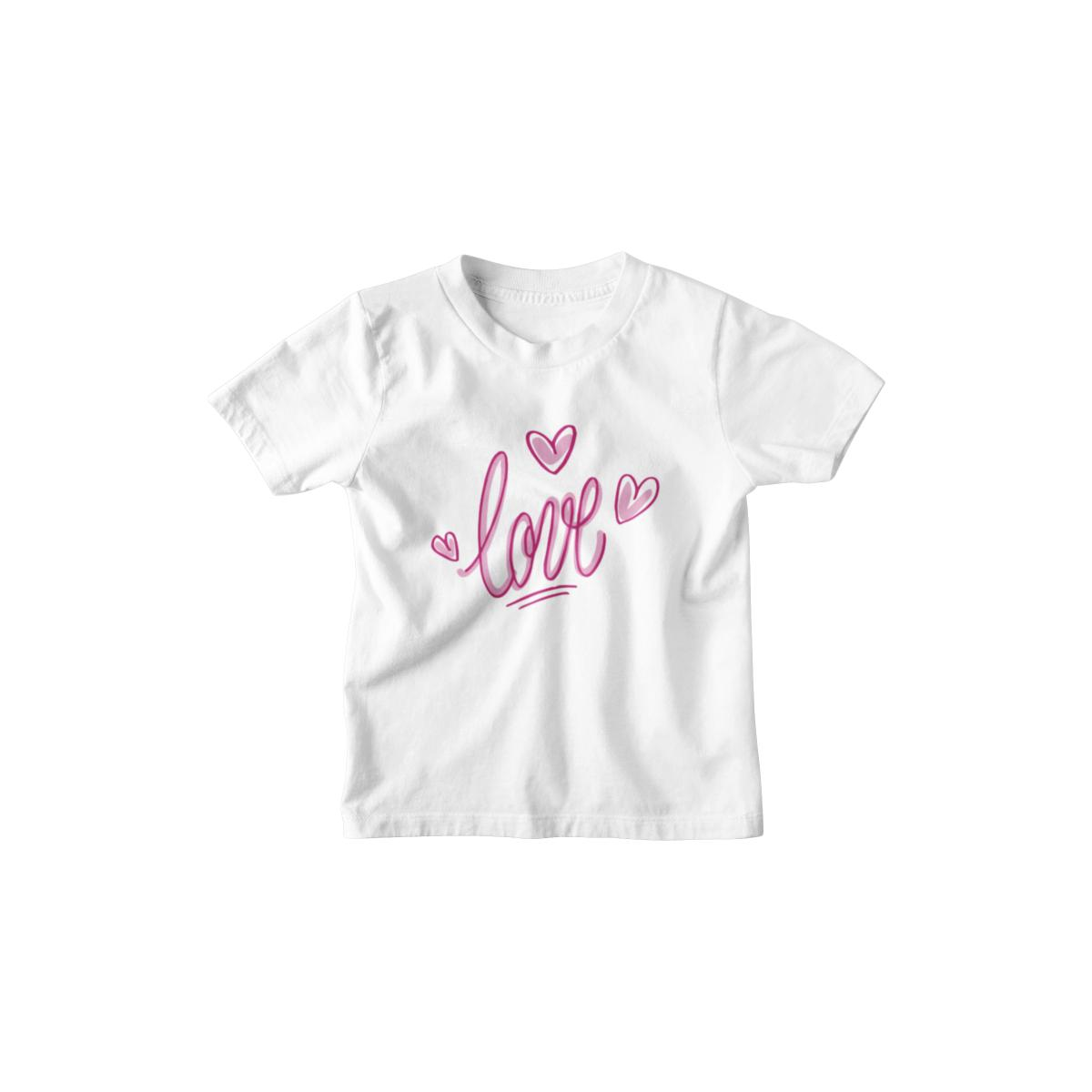 Kinder T-Shirt Cute Love Font