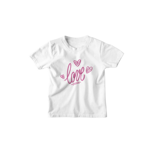 Kinder T-Shirt Cute Love Font