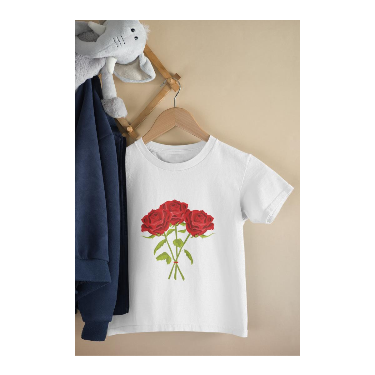 Kinder T-Shirt Drei Rote Rosen