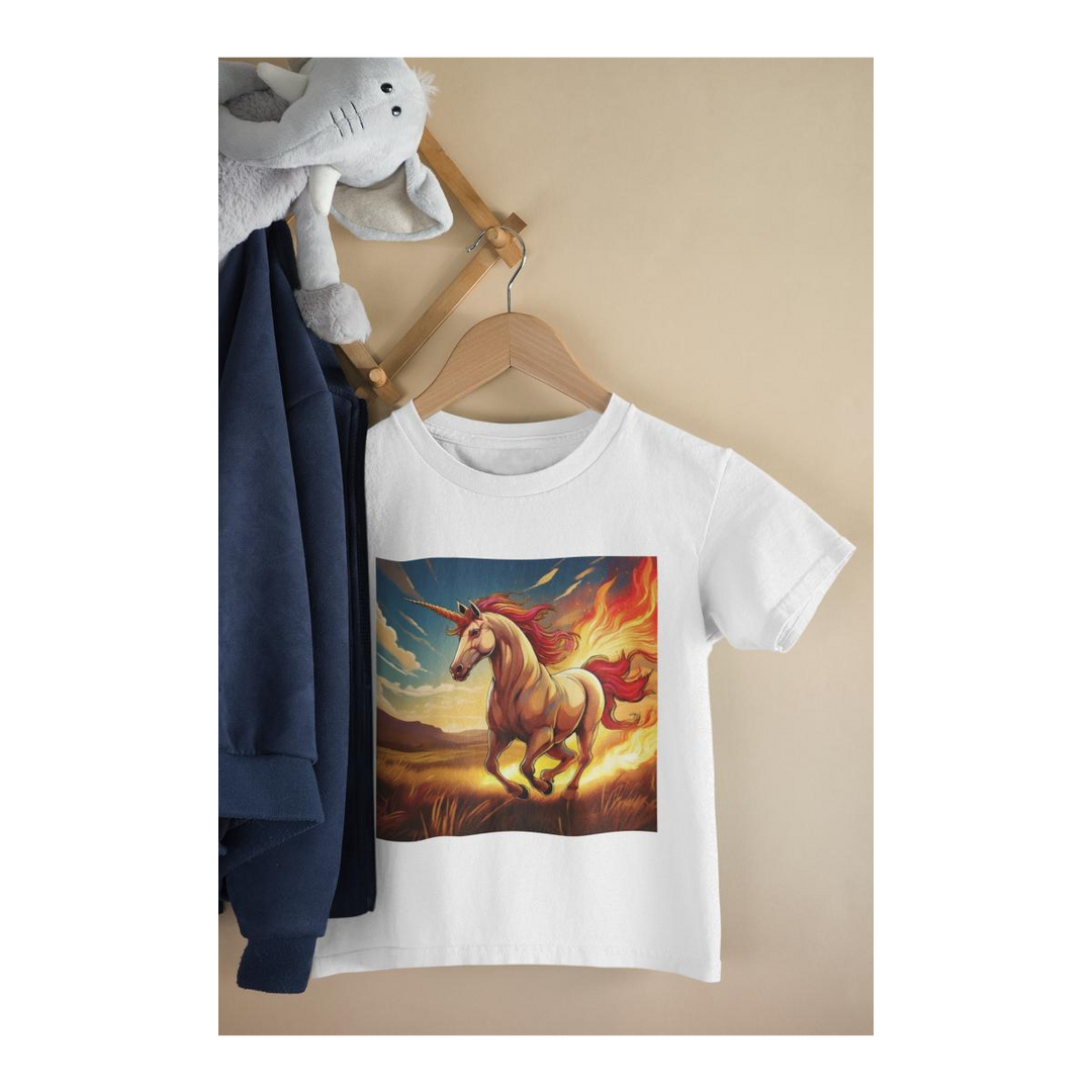 Kinder T-Shirt fire Unicorn