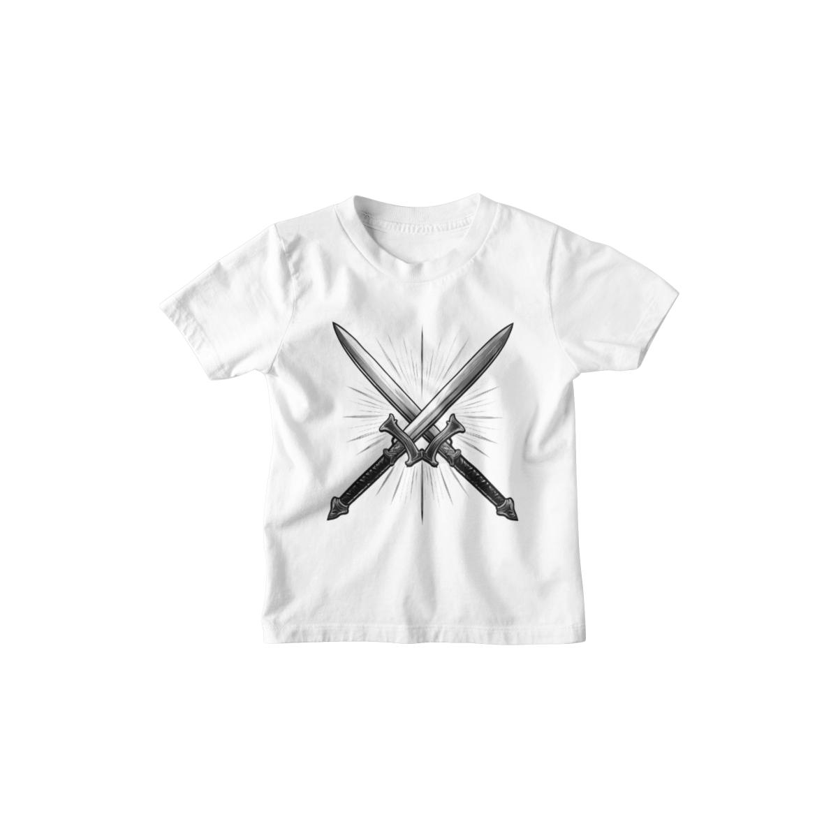 Kinder T-Shirt Gekreuzte Comic Schwerter