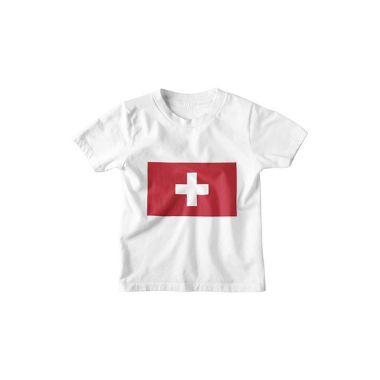 Kinder T-Shirter Schweiz Flagge