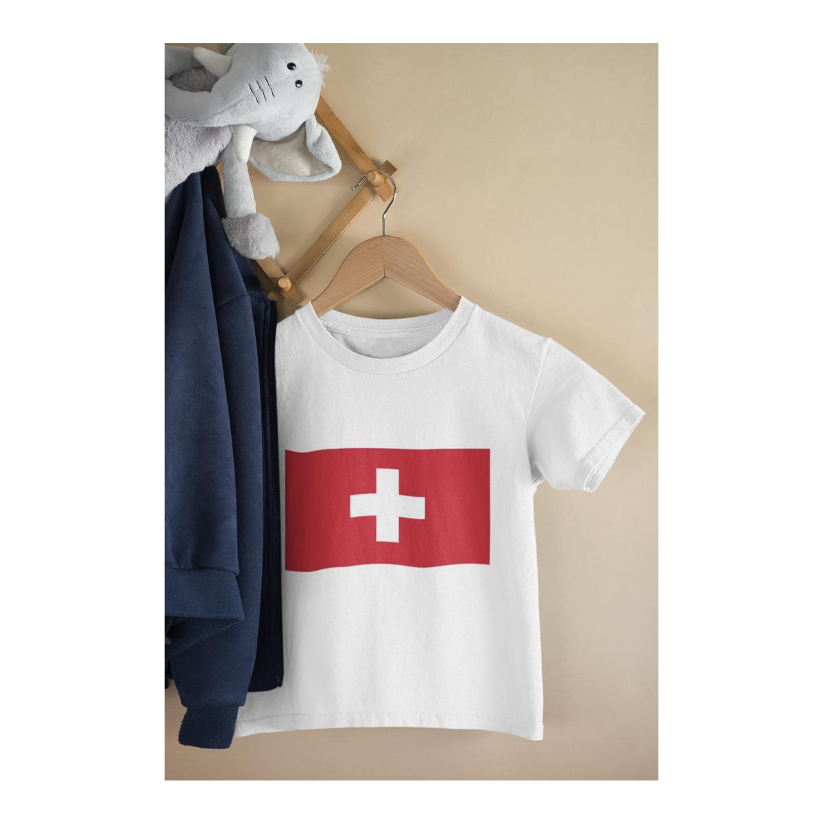 Kinder T-Shirter Schweiz Flagge