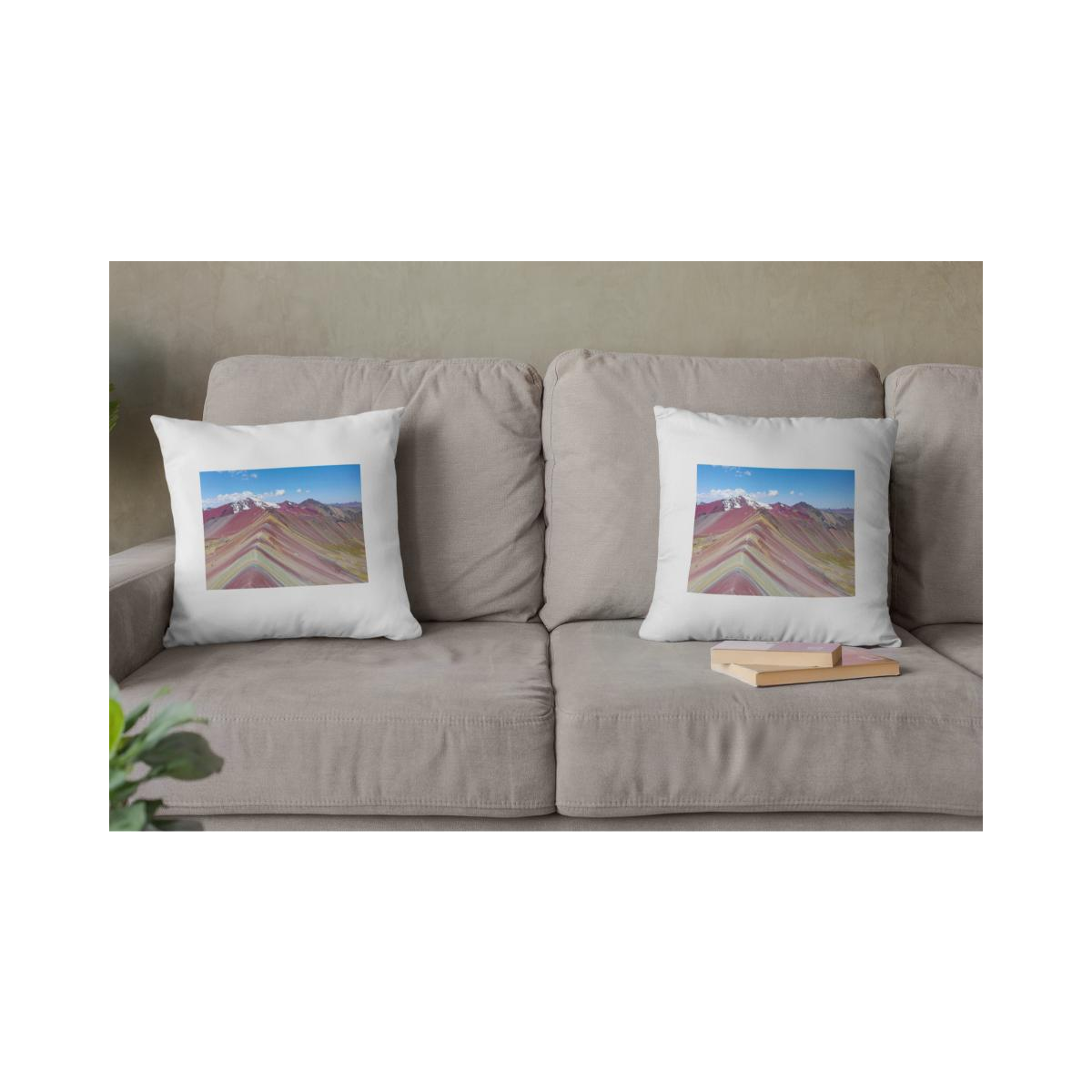 Dekokissen-Set Regenbogenberge Bolivien