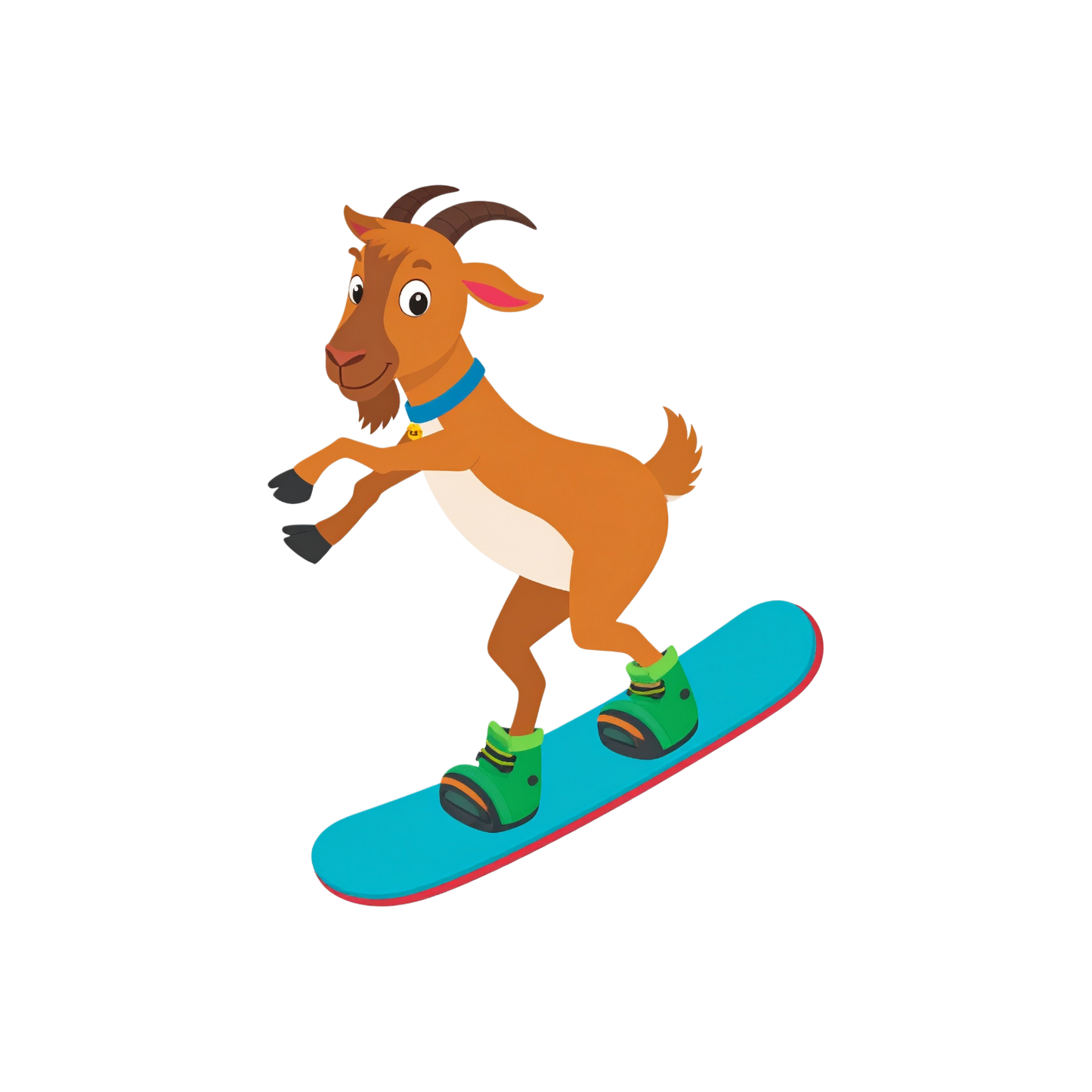 Schulrucksack-Set Snoboard Ziege