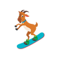 Turnbeutel Snowboard Ziege