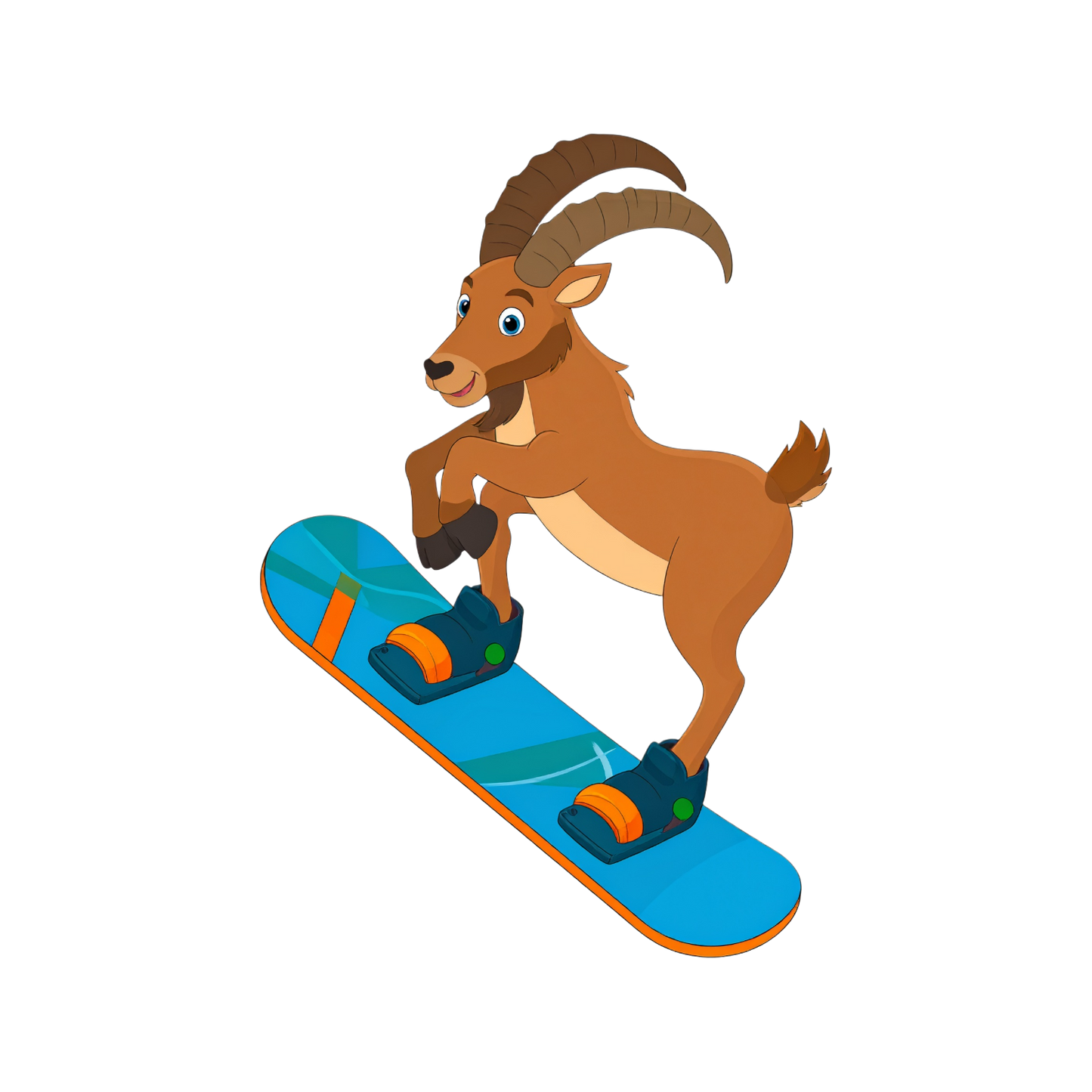 Schulrucksack-Set Snowboard Steinbock