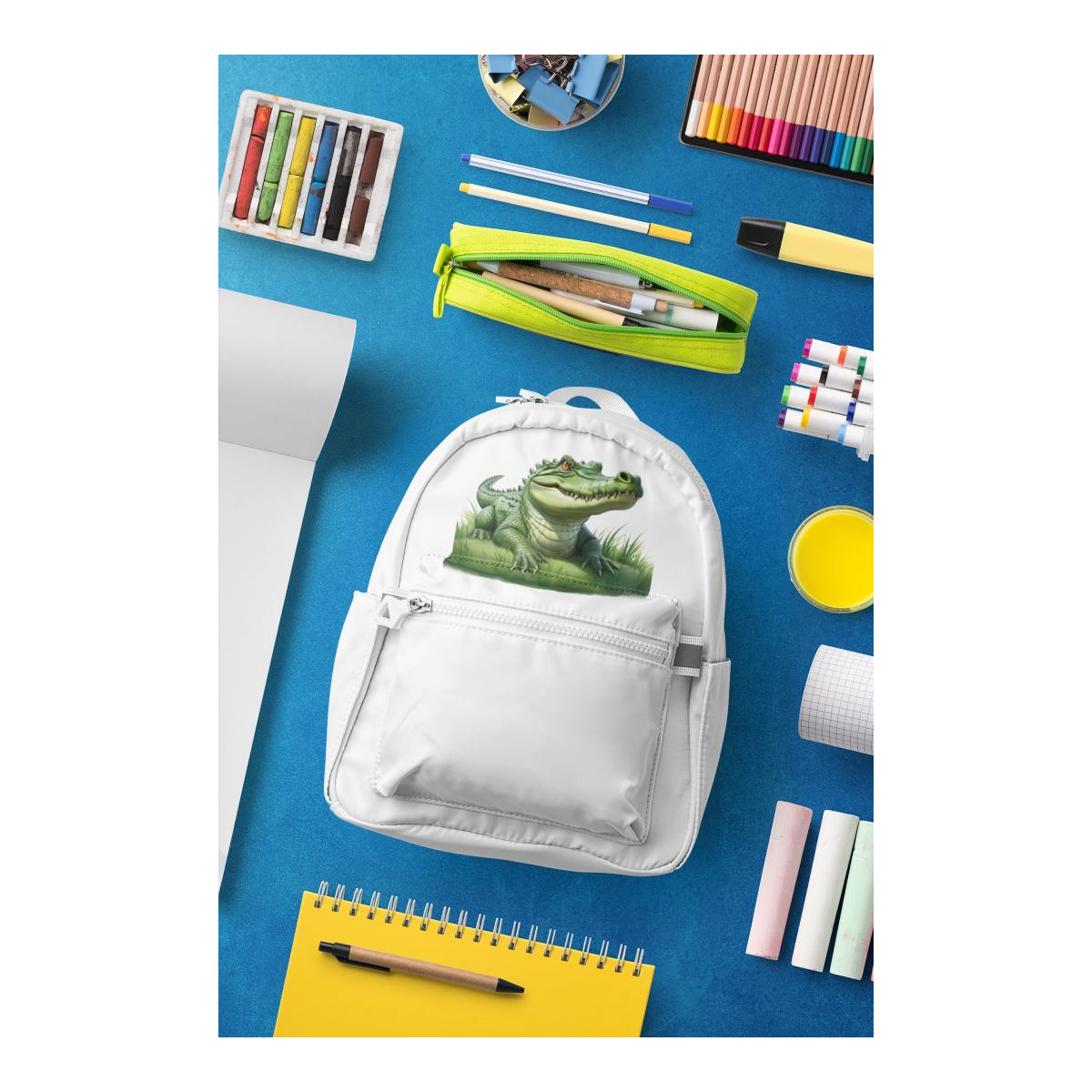 Schulrucksack-Set Krokodil (Inkl. 4 Taschen)