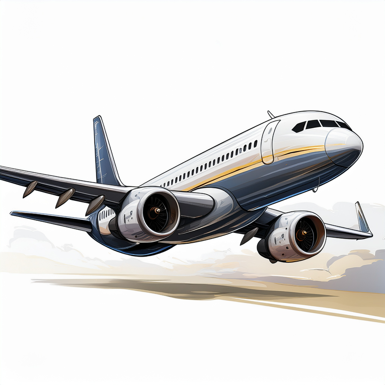 Schulrucksack-Set Passagierflugzeug 2