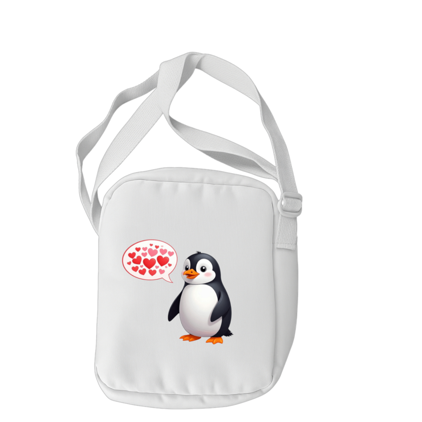 Schulrucksack-Set Pinguin mit Herz