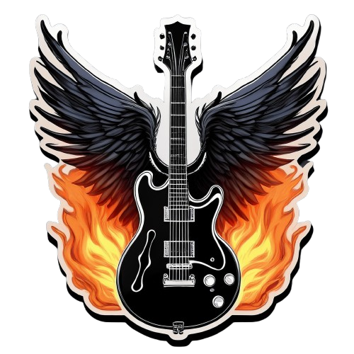 Schulrucksack-Set Rock n Roll Gitarre