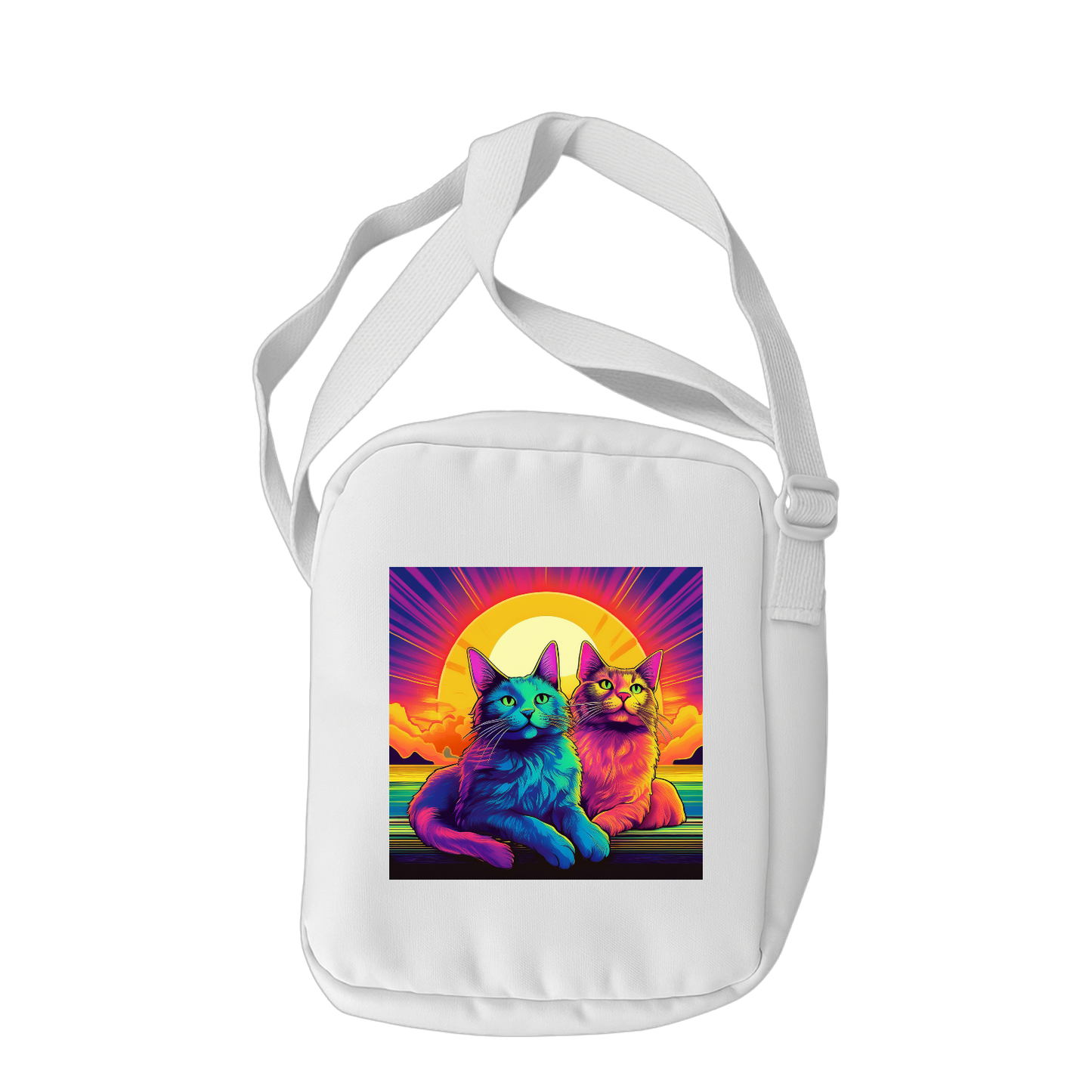 Schulrucksack-Set Vaporwave Cat