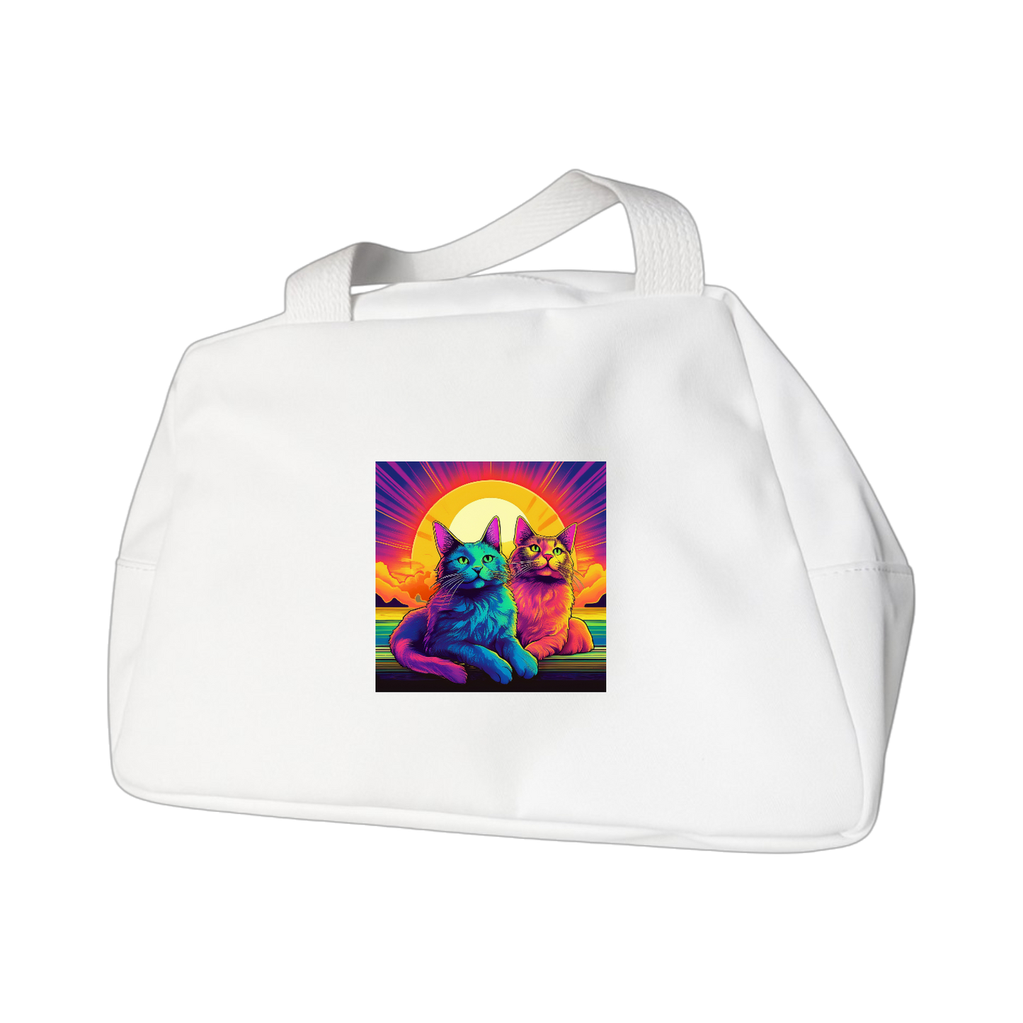 Schulrucksack-Set Vaporwave Cat