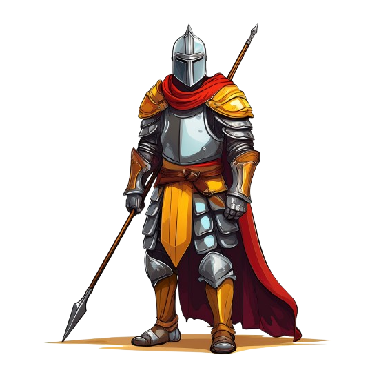 Schulrucksack-Set Ritter mit Speer