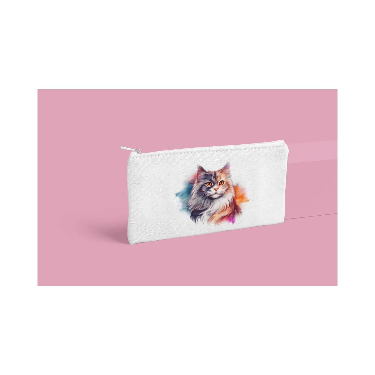 Schulrucksack-Set realistic watercolor Katze