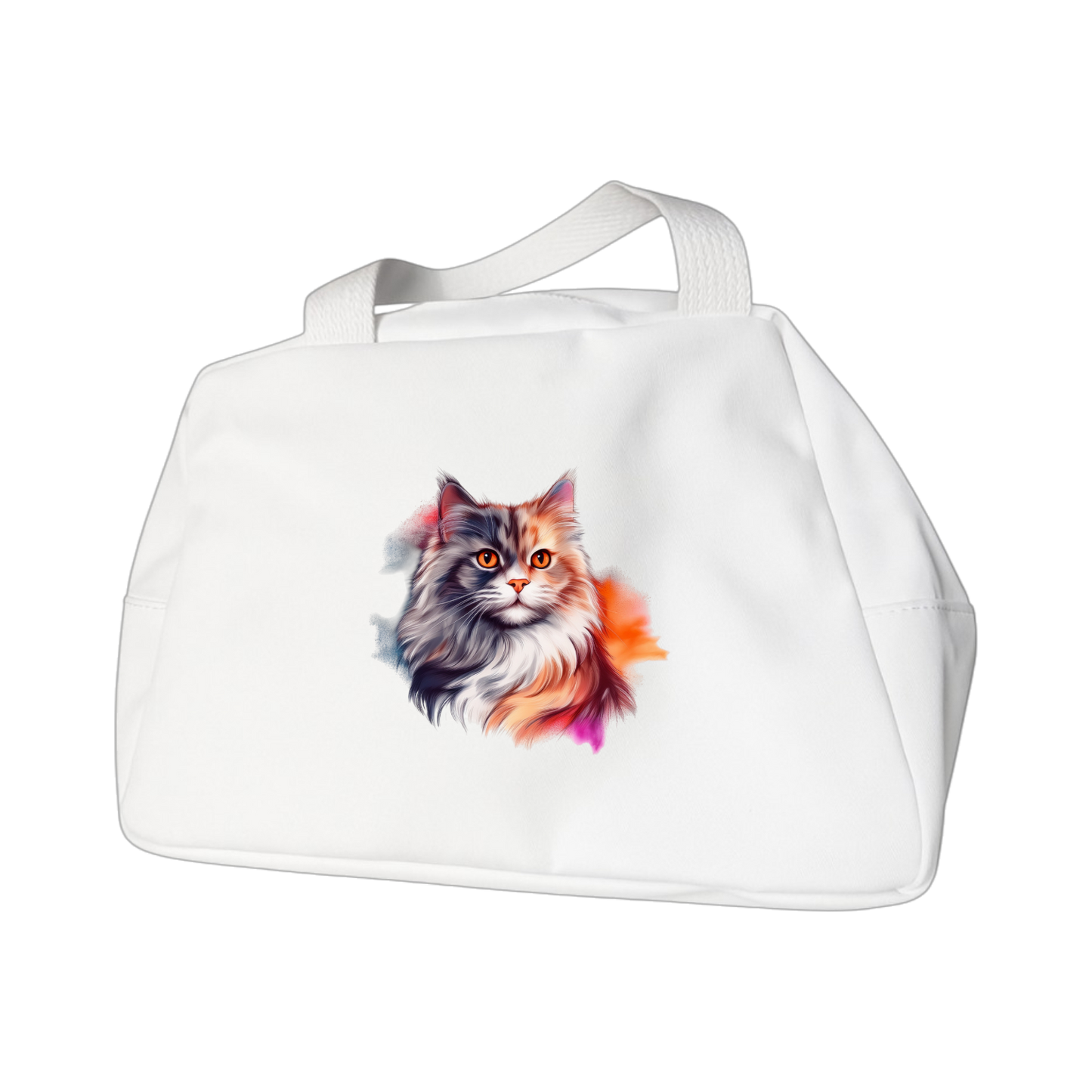 Schulrucksack-Set realistic watercolor Katze