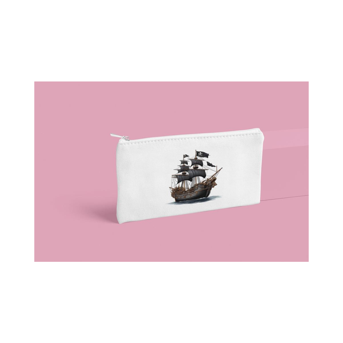 Schulrucksack-Set schwarzes Piratten-Schiff