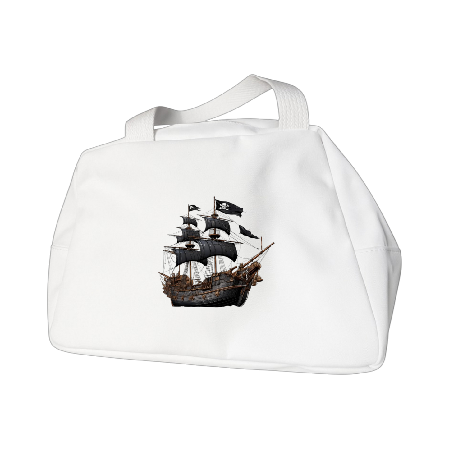 Schulrucksack-Set schwarzes Piratten-Schiff