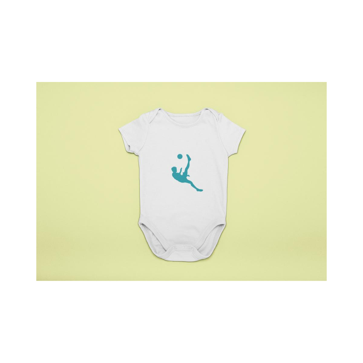 Baby Body Fussballer Silhouette Fallrückziehre