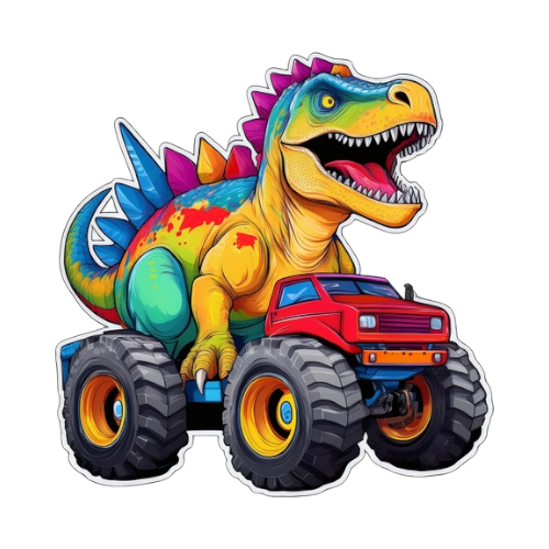 Baby Body Comic T-Rex in Monstertruck
