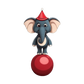 Baby Body Zirkus Elefant auf Ball