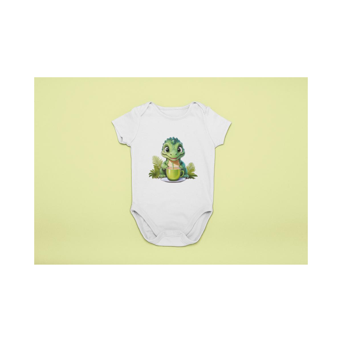 Baby Body  Dino trinkt Tee