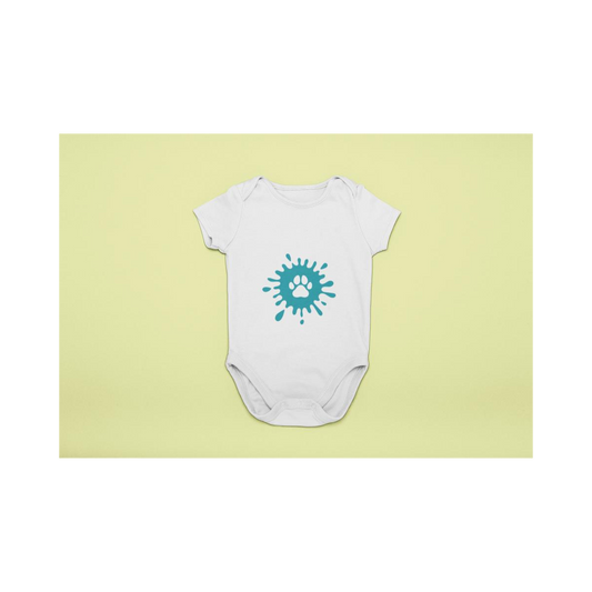 Baby Body Dog Splash Silhouette in Schwarz