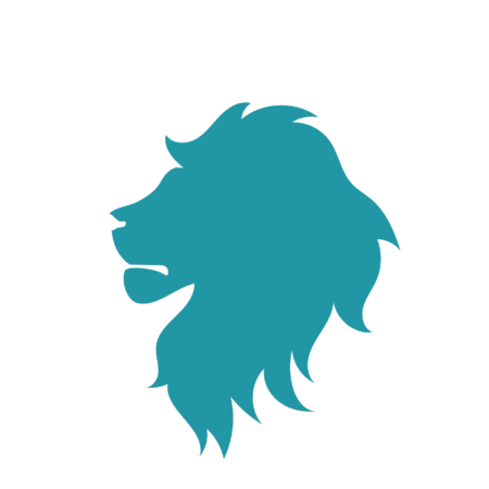 Baby Body Lion Head Silhouette