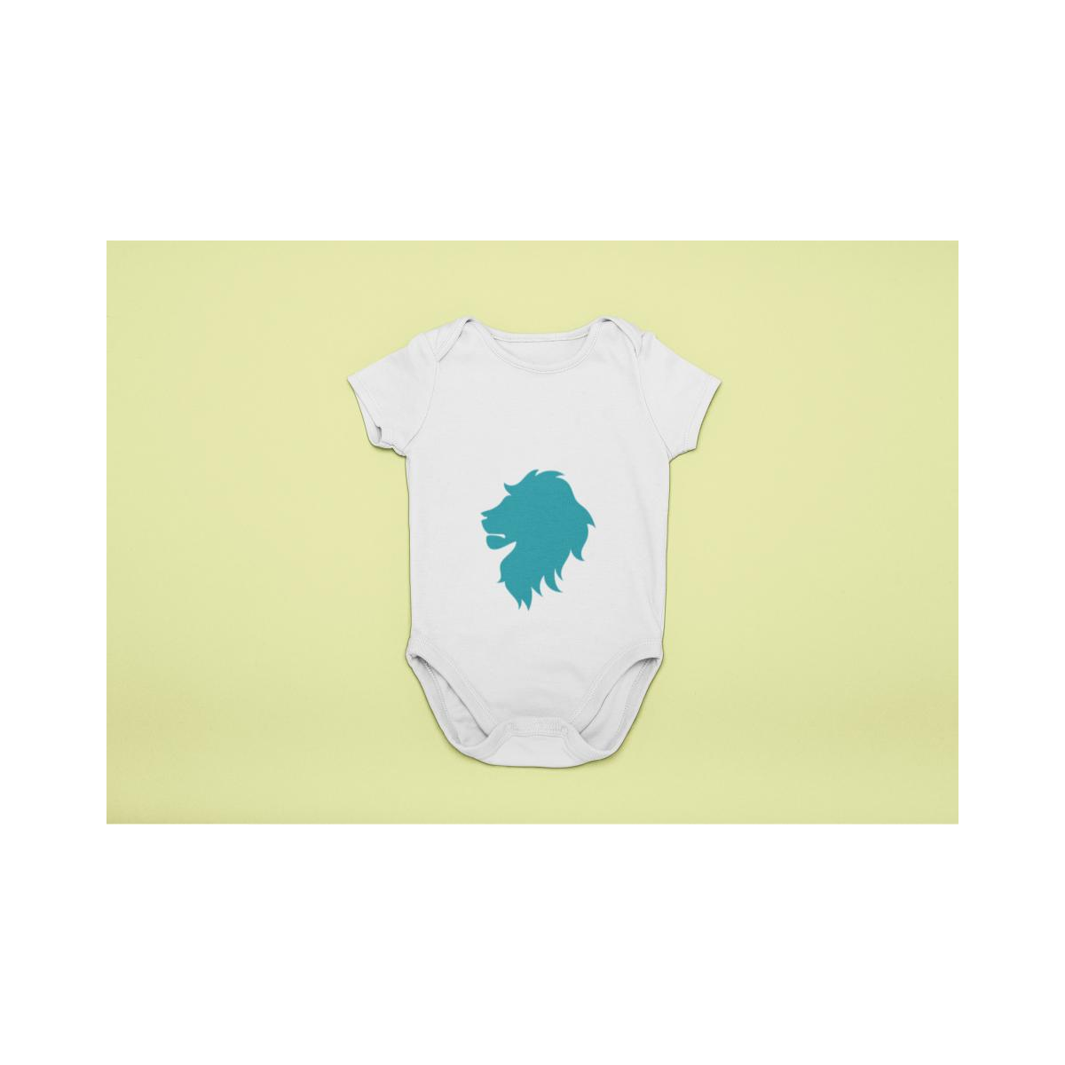 Baby Body Lion Head Silhouette