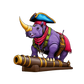 Baby Body Nashorn-Pirat mit Kanone