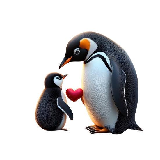 Baby Body Pinguin Mother Love