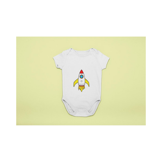 Baby Body comic Space Ship in gelb