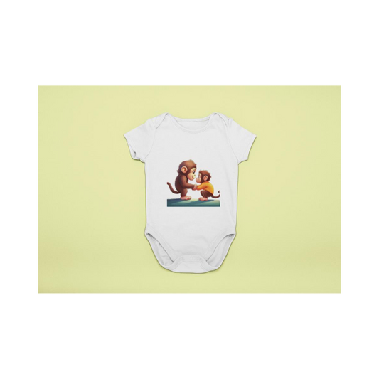 Baby Body zwei süsse Affen-Babies