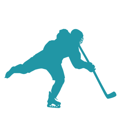 Turnbeutel Hockey Player Shot Silhouette