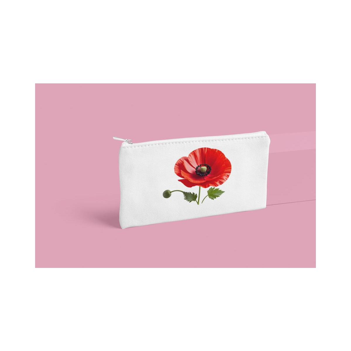 Schulrucksack-Set realistische  Mohn Blume