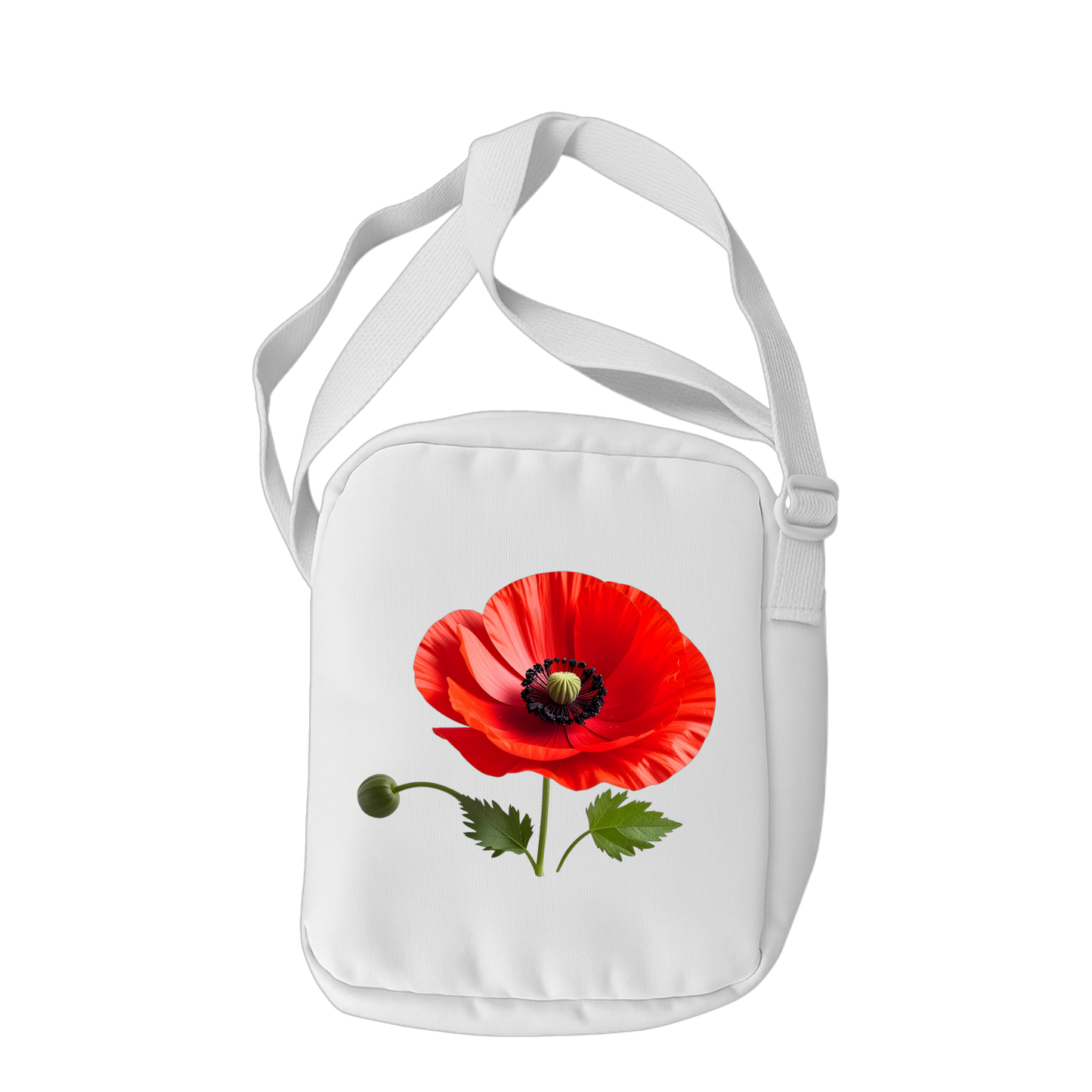 Schulrucksack-Set realistische  Mohn Blume