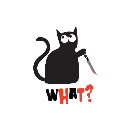 Turnbeutel Comic Cat WHAT?