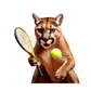Turnbeutel Comic Puma spielt Tennis