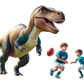 Turnbeutel Comic Dino spielt Rugby