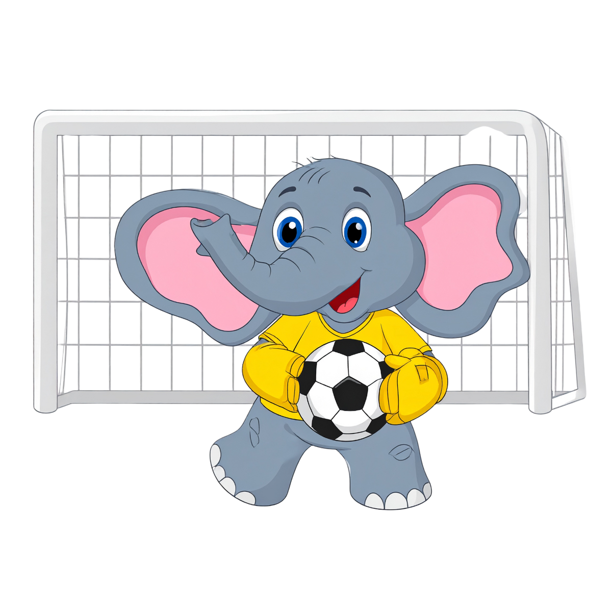 Turnbeutel Elefant als Torwart
