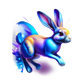 Turnbeutel leuchtender Hase 2