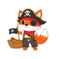 Turnbeutel Comic Pirate Fox 2