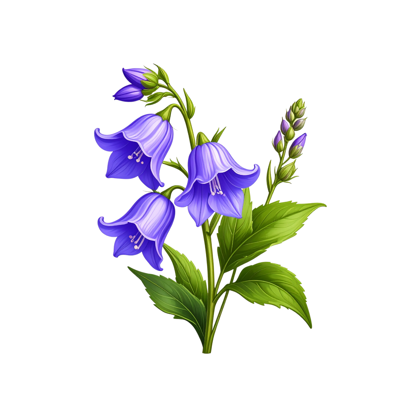 Turnbeutel wunderschöne realistische Blauglöckchen 3