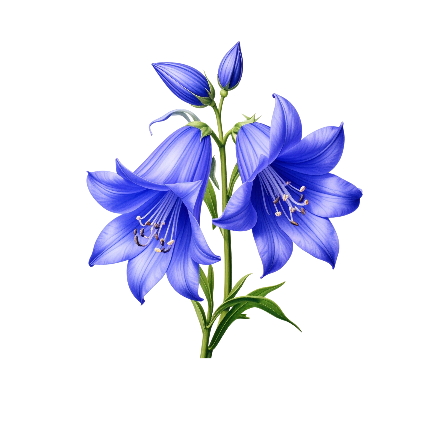 Turnbeutel wunderschöne realistische Blauglöckchen 2