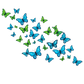 Turnbeutel wunder Schmetterling-Schwarm 1