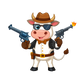 Turnbeutel Cowboy Kuh