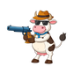 Turnbeutel Cowboy Kuh 2