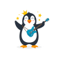 Turnbeutel Rockstar Pinguin